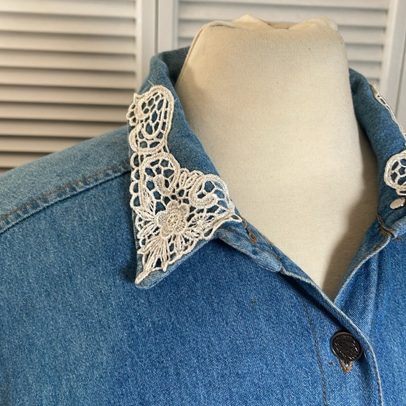 NEW. Vintage Studio, Denim Dress, M. Button up. - Picture 3 of 16